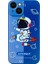 iPhone 14 Aydaki Astronot Lacivert Silikon Kılıf 3