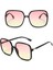Klasik Vintage Güneş Gözlüğü Kadın Büyük Boy Kare Plastik Çerçeve Lüks Marka Tasarımcısı Şeffaf Gri Pembe Lens Shades Oculos (Yurt Dışından) 5