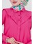 Yakası Kat Detaylı poplin Tunik-Fuşya 4