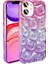 Apple Iphone 11 Kılıf Kabartmalı Simli 3D Kabuk Desenli Nacar Silikon 1
