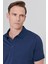 Erkek Beyaz-Lacivert-Açık Mavi 3'lü Çekmeyen Pamuklu Slim Fit Dar Kesim Kıvrılmaz Polo Yaka Tişört 11