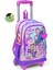 Kids Pembe Mor Fashion Girl Desenli Üç Bölmeli Çekçekli Okul Sırt Çantası 23955 1