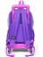 Kids Pembe Mor Fashion Girl Desenli Üç Bölmeli Çekçekli Okul Sırt Çantası 23955 4