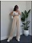 Kadın Beli Cırtlı Palazzo Rahat Trend Pantolon 1