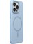 iPhone 15 Pro Max Uyumlu Kılıf Velvet Magnet Serisi Kapak Mavi 3
