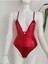 Sialess Lingerie Kadın  Kırmızı Lame Deri Clup Party Bodysuit Gecelik D-7009 1