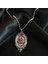 Kırmızı Relief Flower Çiçek Gotik Kolye 1