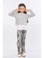 Kız Çocuk 3'lü Takım Fırfırlı Kol Sweatshirt,t-Shirt ve Geniş Paça Pantolon MRN2427 2