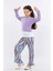 Kız Çocuk 3'lü Takım Fırfırlı Kol Sweatshirt,t-Shirt ve Geniş Paça Pantolon MRN2427 1