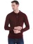 Bordo Regular Fit Düz Polo Yaka Triko Kazak 4