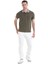 Haki Regular Fit Düz 100% Pamuklu Polo Yaka Tişört 2