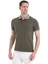 Haki Regular Fit Düz 100% Pamuklu Polo Yaka Tişört 3