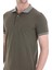 Haki Regular Fit Düz 100% Pamuklu Polo Yaka Tişört 5