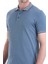 Indigo Regular Fit Düz 100% Pamuklu Polo Yaka Tişört 5