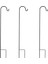 3x Çoban Kanca Pasa Dayanıklı Bahçe Hissesi Açık Metal Bitki Standı Askı Kuş Besleyici Kutup 80.5X10X1 cm (Yurt Dışından) 1