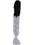 Gri Siyah Örgü Saç 32 '' 165G Xpression Jumbo Örgü Saç Sentetik Örgü Saç Ombre Renkleri (Yurt Dışından) 5