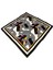 Siyah - Krem Geometrik Desen tivil Ipek Eşarp 8339438-913 1