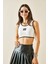 Beyaz Kalın Askılı Crop Bluz 5YXK2-48471-01 5