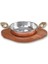 Bakır Sahan ve Ahşap Altlık 14 cm 1