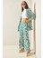 Yeşil Desenli & Dokulu Kimono Takım 5YXK8-48452-08 1