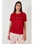 Regular Fit Bisiklet Yaka Kısa Kollu Pijama Takımı Bayan Pijama Takımı 65770105 5