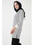 Modest Çizgili Pamuklu Regular Fit Bisiklet Yaka Tunik Bayan Tunik 5865784 4