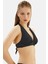 Kadın Siyah Geniş Üçgen Bikini Üst 2510 2