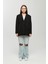 Siyah Oversize Dokuma Blazer Ceket 1