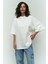 Kadın Oversize Penye Kısa Kollu T-Shirt 5