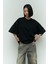 Kadın Oversize Penye Kısa Kollu T-Shirt 4