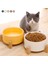 Shanhua Shop Stand Stili ile Sarı 13CM400ML Seramik Kedi Kase Çift Köpek Kase Ahşap Standlı Pet Mama Su Kasesi Kediler Köpekler Için Besleyiciler Içme Kabı Evcil Hayvan Ürünleri Kedi Kasesi (Yurt Dışından) 3