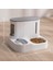 Gri Tarzı Pet Otomatik Besleyici 3l Kedi Maması Kase Köpek Su Sebili Pet Içme Çeşmesi Yavru Su Kasesi Pubby 2-In-1 Besleme Kabı (Yurt Dışından) 1
