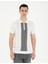 Erkek Beyaz Slim Fit Fermuarlı Polo Yaka Triko Tişört 50288150-VR013 1