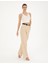 Kadın Bej Yüksek Bel Straight Fit Pantolon 50289786-VR011 1