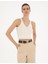Kadın Beyaz Crop Top Triko Bluz 50284237-VR013 1