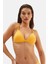 Kadın Hardal Yarı Dolgulu Üçgen Bikini Üst 2501 2