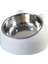 Beyaz Stil 400ML Kedi Köpek Maması 15 Derece Yükseltilmiş Paslanmaz Çelik Kaymaz Köpek Tabanı Kedi Maması Içme Suyu Besleyici Eğim Korumalı Boyun Evcil Hayvan Kasesi (Yurt Dışından) 1