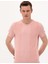 Erkek Pembe Slim Fit Bisiklet Yaka Triko Tişört 50268283-VR026 4