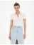 Kadın Ekru Slim Fit Triko Tişört 50288292-VR019 1