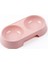 Pembe Stil Macaron Pet Çift Kase Plastik Yavru Köpek Maması Içme Tepsisi Besleyici Kedi Besleme Pet Malzemeleri Aksesuarları Cuenco Para Gatos (Yurt Dışından) 1