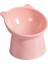Pembe Tarzı Pet Besleme Kasesi 45 ° Boyun Koruyucu Kedi Kase Yüksek Ayak Devrilmeye Karşı Kedi Kase Kedi Köpek Maması Su Kasesi Binaural Pet Besleme Fincan (Yurt Dışından) 1
