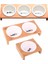 No.2 Tarzı Yükseltilmiş Pet Kaseler, Yükseltilmiş Köpek Kedi Besleyici Katı Bambu Stand Seramik Mama Besleme (Yurt Dışından) 2