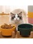 Çift ​​beyaz Stil 12.8cm Bambu Standlı Pet Seramik Kase Kedi Kase Köpek Kase Pet Içme Kasesi Gıda Kabı Kedi ve Köpek Besleme Malzemeleri (Yurt Dışından) 2