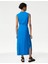 Regular Fit Midi Keten Elbise 3