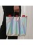 42X33X12CM Pvc Lazer Alışveriş Çantası Snap Düğmesi ile Yeniden Kullanılabilir Kadın Alışveriş Çantası Saklama Torbaları Kadın Su Geçirmez Kalın Çanta Tote Eko Çanta (Yurt Dışından) 2