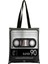 Style4 33X36 cm Yeni Moda Kaset Müzik Bant Kanvas Çanta Retro Sanat Eğlenceli Erkek Kadın Bez Çantalar Eğlence Seyahat Alışveriş Büyük Kapasiteli Plaj Çantaları (Yurt Dışından) 1