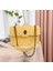 Sarı 27X17X8CM Kadın Crossbody Çanta 2023 Yumuşak Deri Kadın Çantası Metal Kuş Kafası Dekorasyon Toka Doku Küçük Kare Çanta Zincir Omuz Çantası (Yurt Dışından) 3