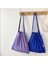 Mor 31X34CM Kadın Yün Örme Pileler Tote Organ Çanta Tasarımcısı Şık Dikiş Kontrast Kore Moda Omuz Alışveriş Çantası Kadınlar Için (Yurt Dışından) 3