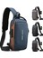 Siyah 1818 Erkekler Anti Hırsızlık Göğüs Çantası Omuz Çantaları USB Şarj Crossbody Paketi Okul Kısa Seyahat Haberciler Çanta Erkek Oxford Sling Paketi (Yurt Dışından) 1