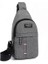 Grey1 Göğüs Çantası Moda Yeni Düz Renk Erkek Göğüs Çantası Açık Rahat Moda Bir Omuz Crossbody Çanta Su Geçirmez Tek Omuz Çantası (Yurt Dışından) 1